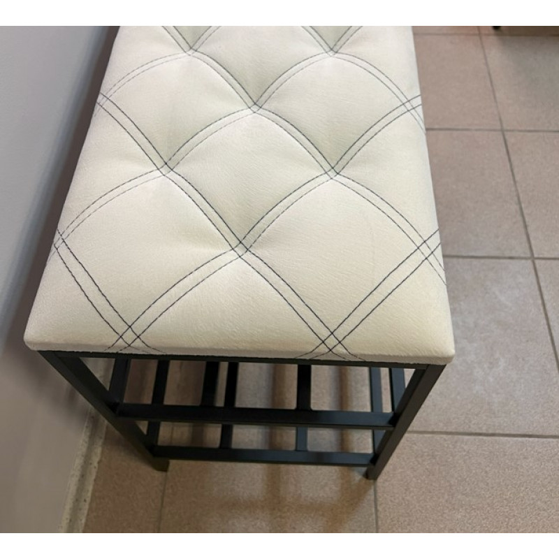 Банкетка для взуття  у білому кольорі №1-1