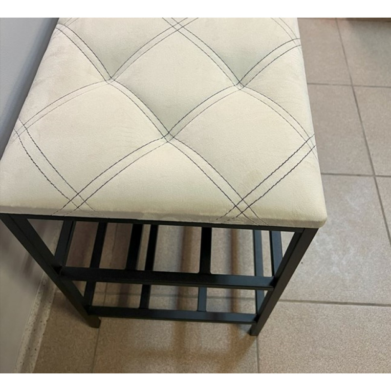 Банкетка для взуття  у молочному кольорі №11-1