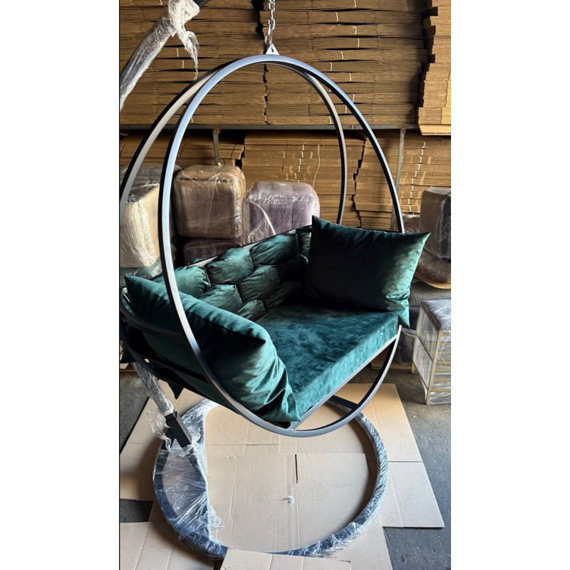 Підвісне крісло-кокон бронзового кольору — стильний відпочинок для дому, тераси та саду-3