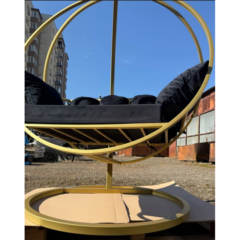 Підвісне крісло-кокон бронзового кольору — стильний відпочинок для дому, тераси та саду-7