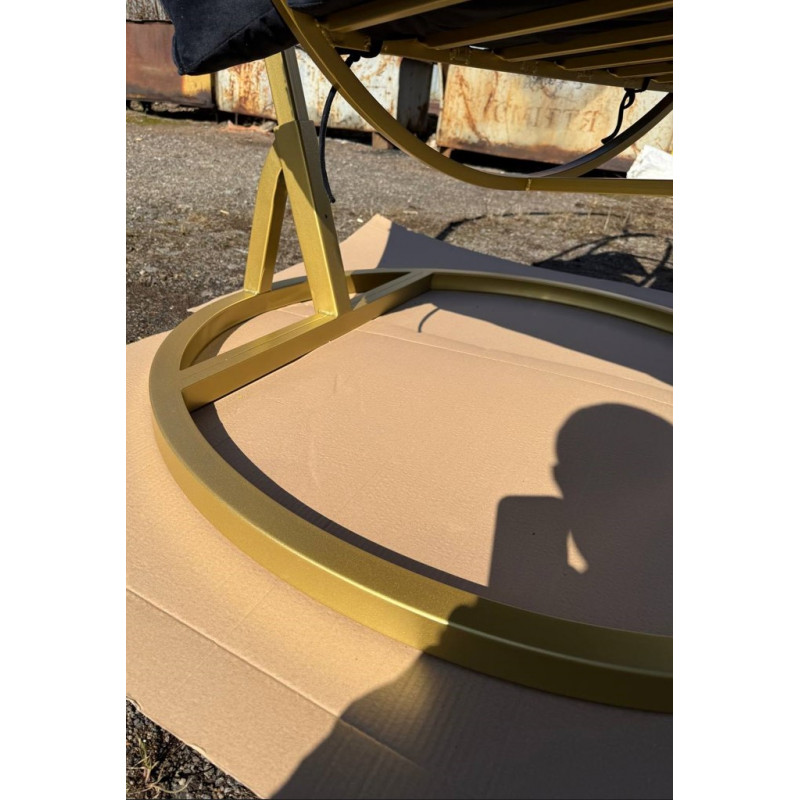 Підвісне крісло-кокон бронзового кольору — стильний відпочинок для дому, тераси та саду-6