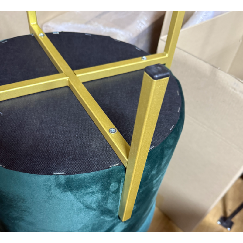 М'який круглий пуф на металевих ніжках – в наявності! №36-2