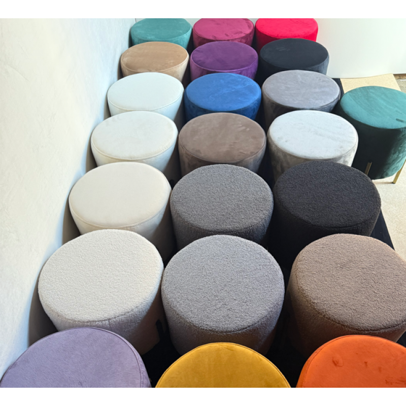 М'який круглий пуф на металевих ніжках – в наявності! №36-1