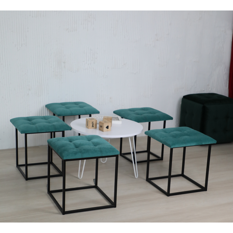 Пуф трансформер 5 в 1, у наявності,преміальний велюр,стілець п'ять в одному-1